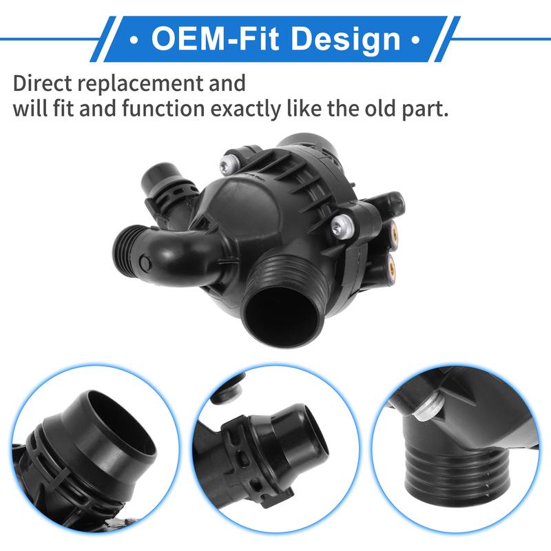 X Autohaux Engine Coolant Thermostat Housing Assembly for BMW E70 E71 X5 2007-2010 X6 08-10