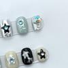 Artificial Nails Gothic Short Press Nails Round  False Nails Decoration Pack