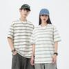 Sailor Striped Men's Loose Fit Short Sleeve Tee - Trendy Summer Couple's Top