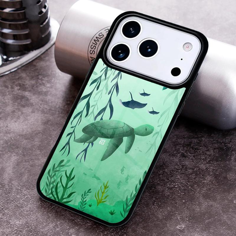 

warming green turtles Phone Case For iPhone 17,16e,15,14,13,12,11,Mini,Pro,MAX soft Silicone Cover iPhone 11 Pro