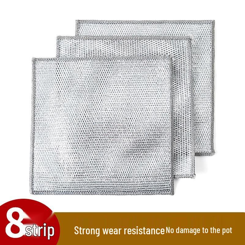 

Двусторонняя мочалка из стальной ваты: Антипригарный, Легко моющийся, Прочный дезактивирующий скребок для посуды и кастрюль