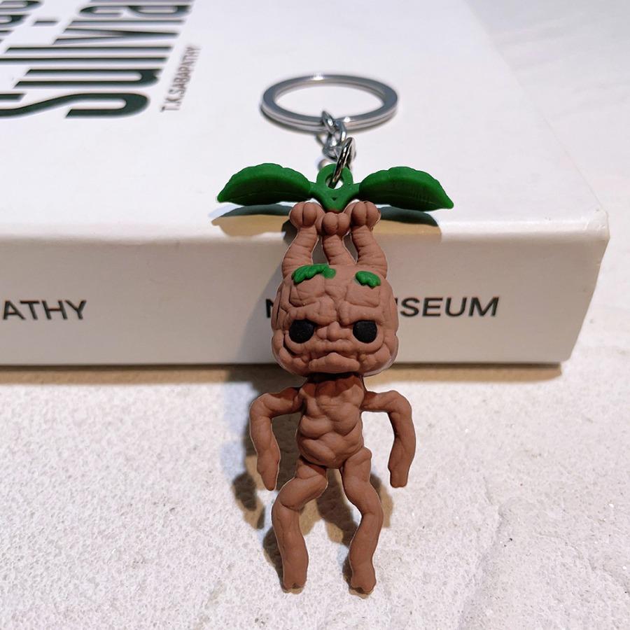 

Mandrake Grass Pvc Figure Key Rings Statue Figurine Keychain Pendant Women Men Party Favors Keyring Gifts Wholesale
