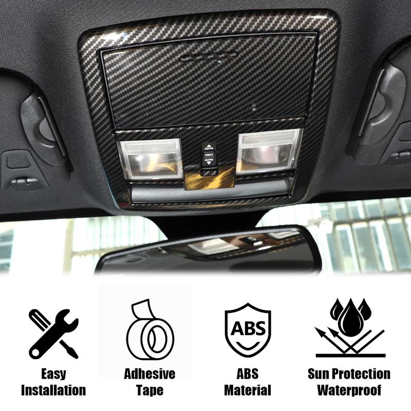 Carbon Fiber Reading Light Cover Trim for Dodge Challenger 2010+ Car Interior Decoration Cover Carbon Fiber Accessories