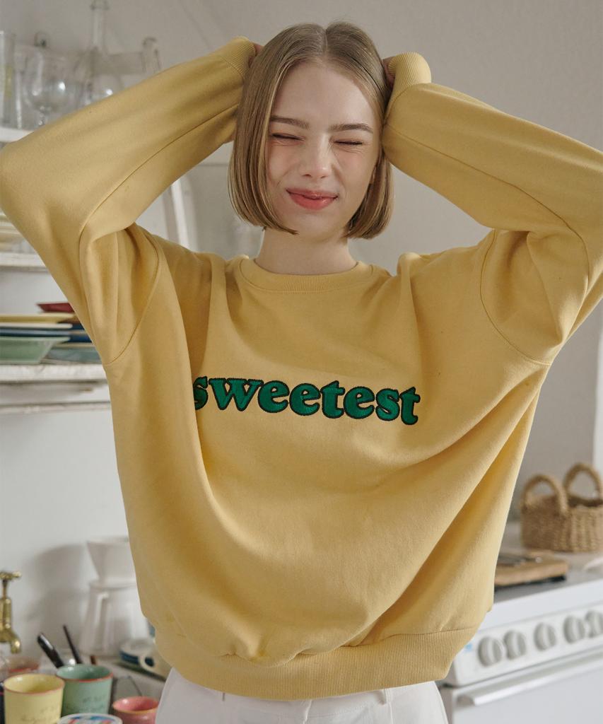SWEET SOUP Signature Lettering Sweatshirt (Wb2Ltf1)