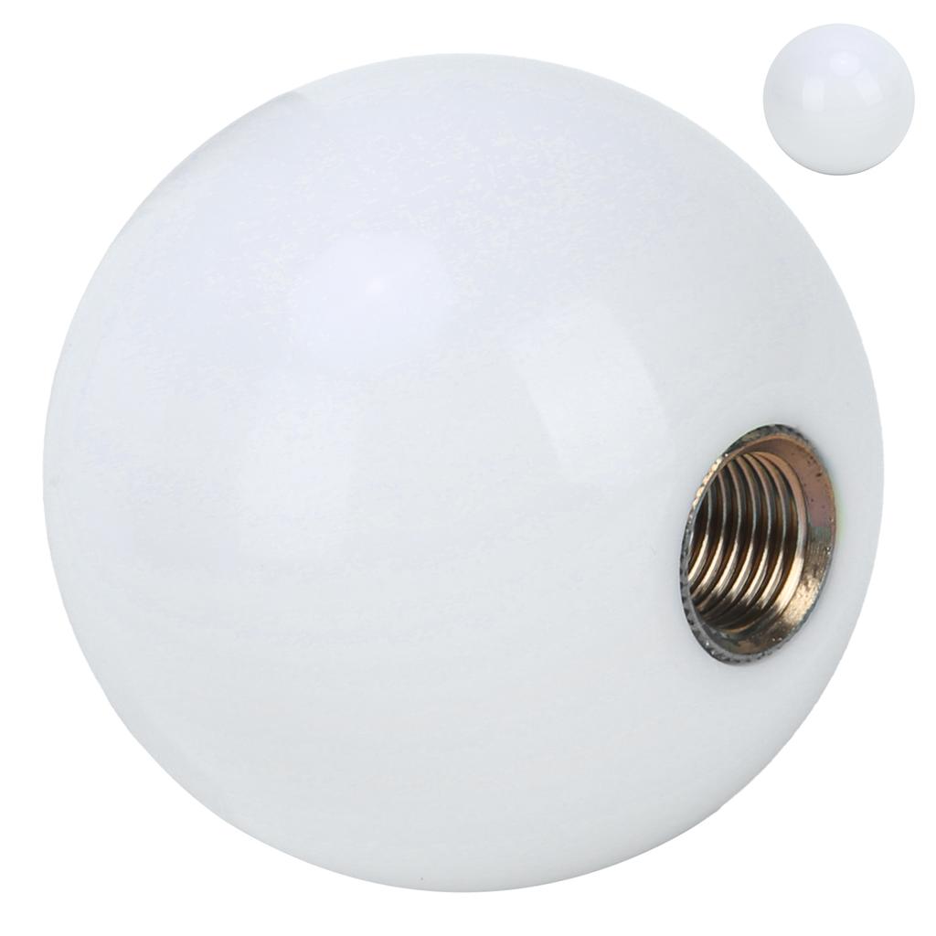 54mm Gear Shift Lever Head WearResistant with 3 Steel Adapters Replacement for Scion WRX M12X1.25 & MT Cars(White )