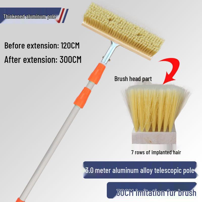 Truck & Bus Cleaning Boar Bristle Brush and Snow Mop