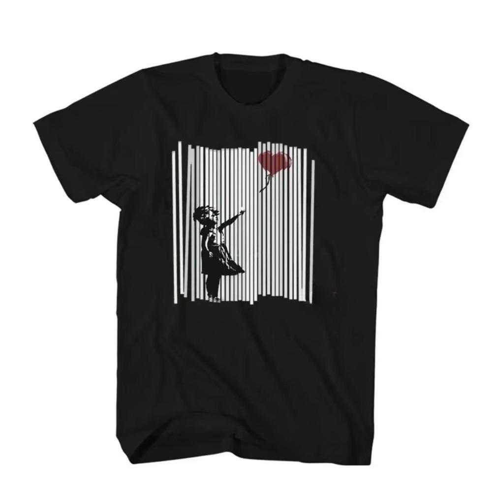 Móda Banksy Dívka Vyfukující Mozky Červení Motýli Street Art Pánské Dámské Tričko Top Cool Ležérní Pride Tričko Streetwear Pánské Tričko