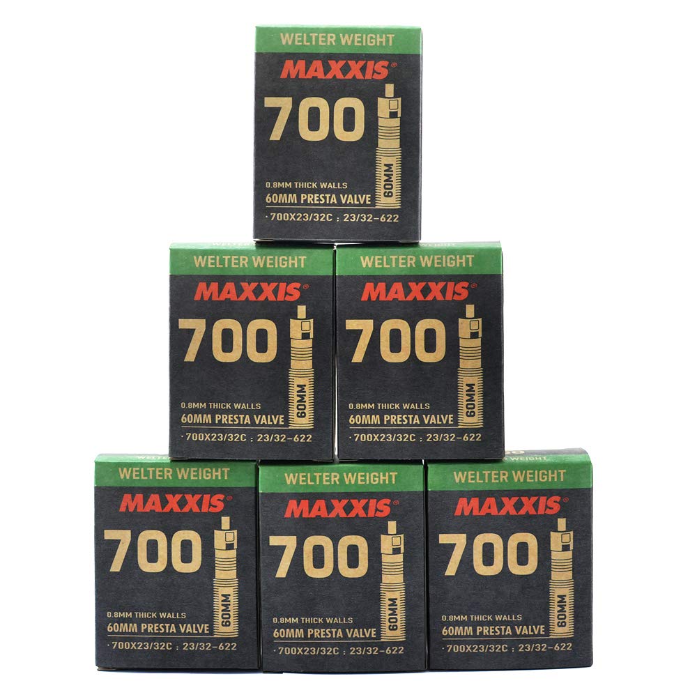 

Maxxis Welter Weight 700x23-32C 60mm Bike Inner Tube Presta FV, 6 Pack, STB2213-6