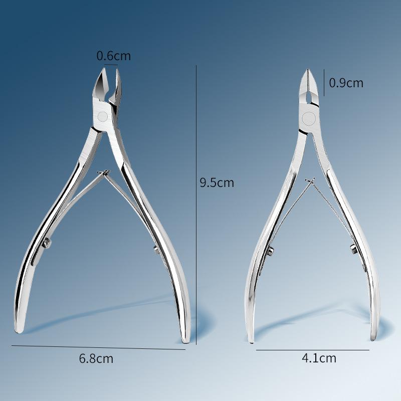 Edelstahl Nagelhautschere Professionelle Nagelkunstwerkzeuge, Nagelhautschere Spezielle Nagelkunst zum Entfernen von Nagelhaut Bartkarte