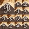 2Pcs  Full  Encrusted Gold And Silver Alphabet Letter Brooches Pins Minimalist Clothing Jewelry Accessory