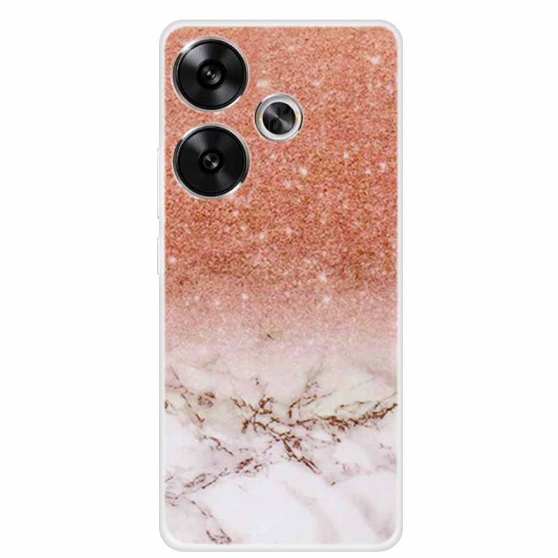 Marble Soft Phone Case For Poco F6 Transparent Case Silicone TPU Cover Funda Para Shield Clear Case for Xiaomi Poco F6 F 6 Pro