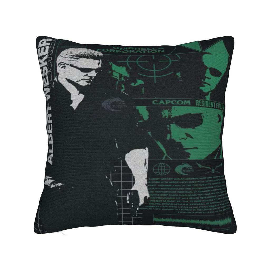 Y2K Seat Albert Wesker  Decor Pillowcase Merch  Pillow Cover Zipper Multi-Size
