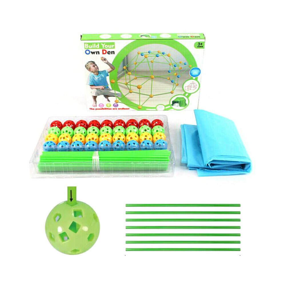 87Pcs Build Your Own Den Set Kit DIY Tent Children Developmental Toys Gifts