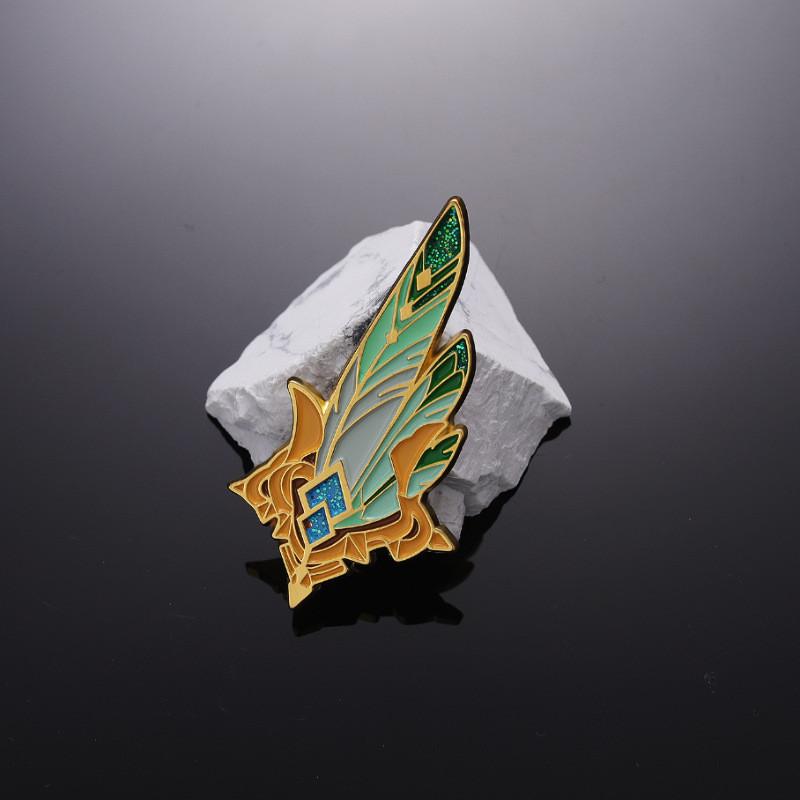 Stunning Genshin Impact Xiao Mask Brooch Unique Night Light Glow Cartoon Design Pin