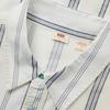 Levis Simple Comfortable Versatile Striped Long Sleeve Shirt Men shirts White 003KW-0001