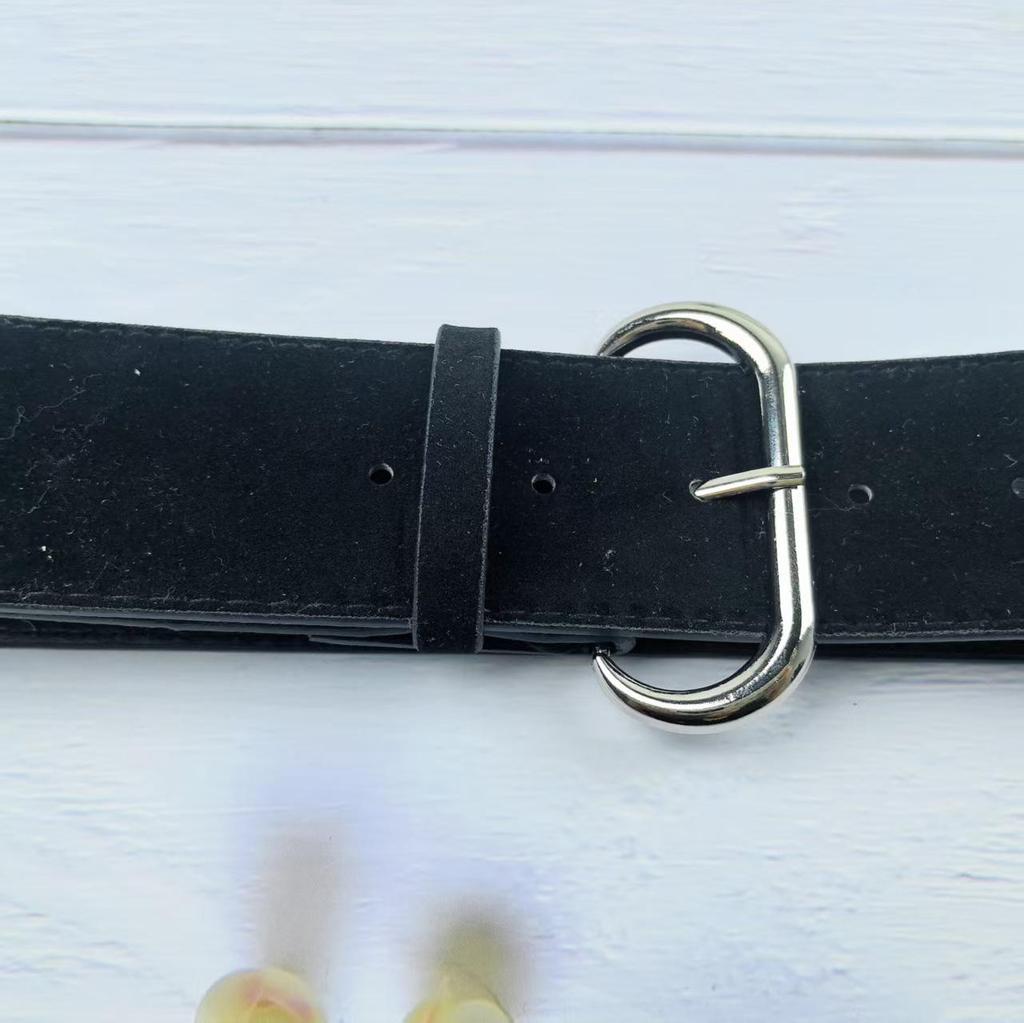 2025 Suede Fashion Women's Wide Waist Belt - Vintage Y2K Style, Versatile for Trousers