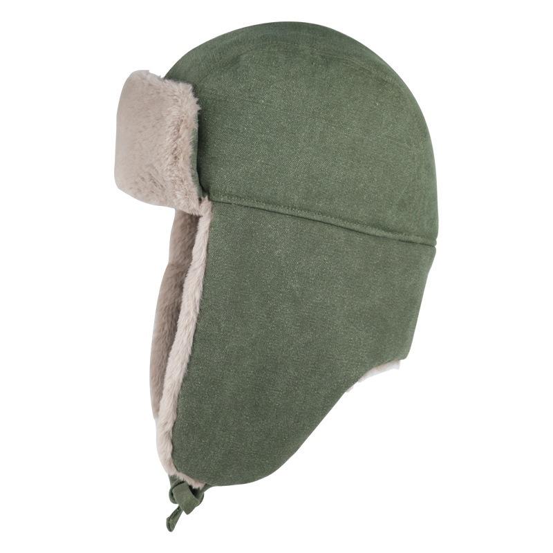 Hat warm cotton thickened face protection simple autumn and winter imitation rabbit hair extended neck protection hat