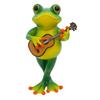 Guitarist Frog Figurine Resin Drummer Frog Sculpture Animal Decoration Frog Statue for Home Office Desktop Decor