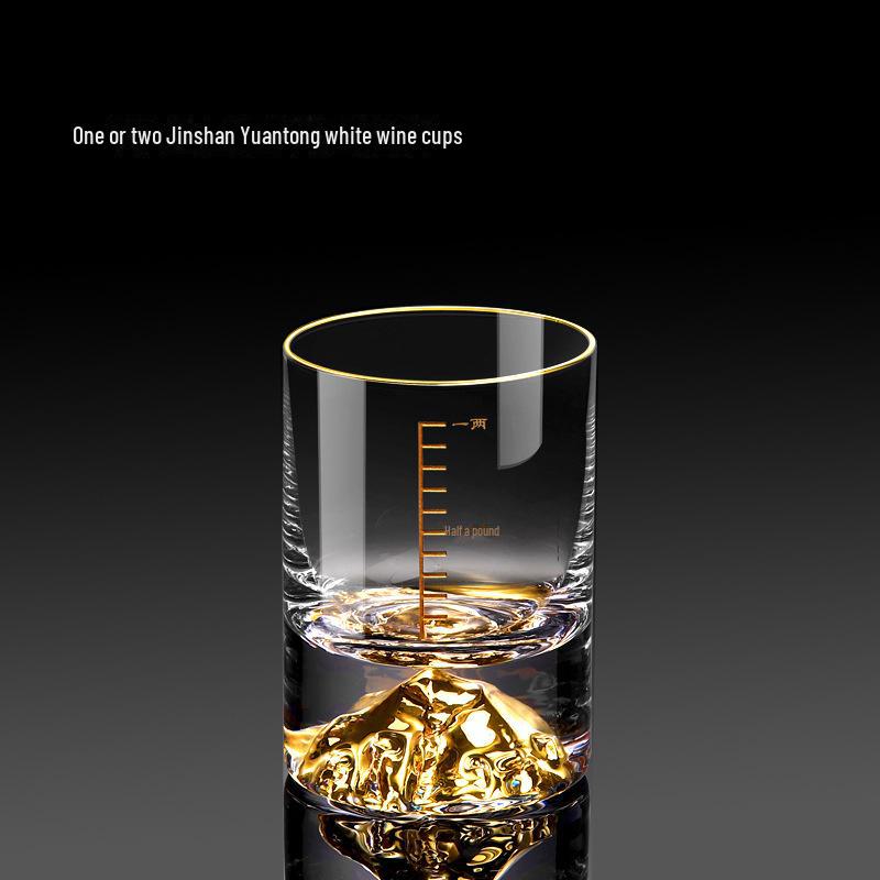 Wine Dispenser Cup with Scaled Thick Bottom, 7-Shaped Handle, Glass for White Wine - Perfect for Home or Commercial Use