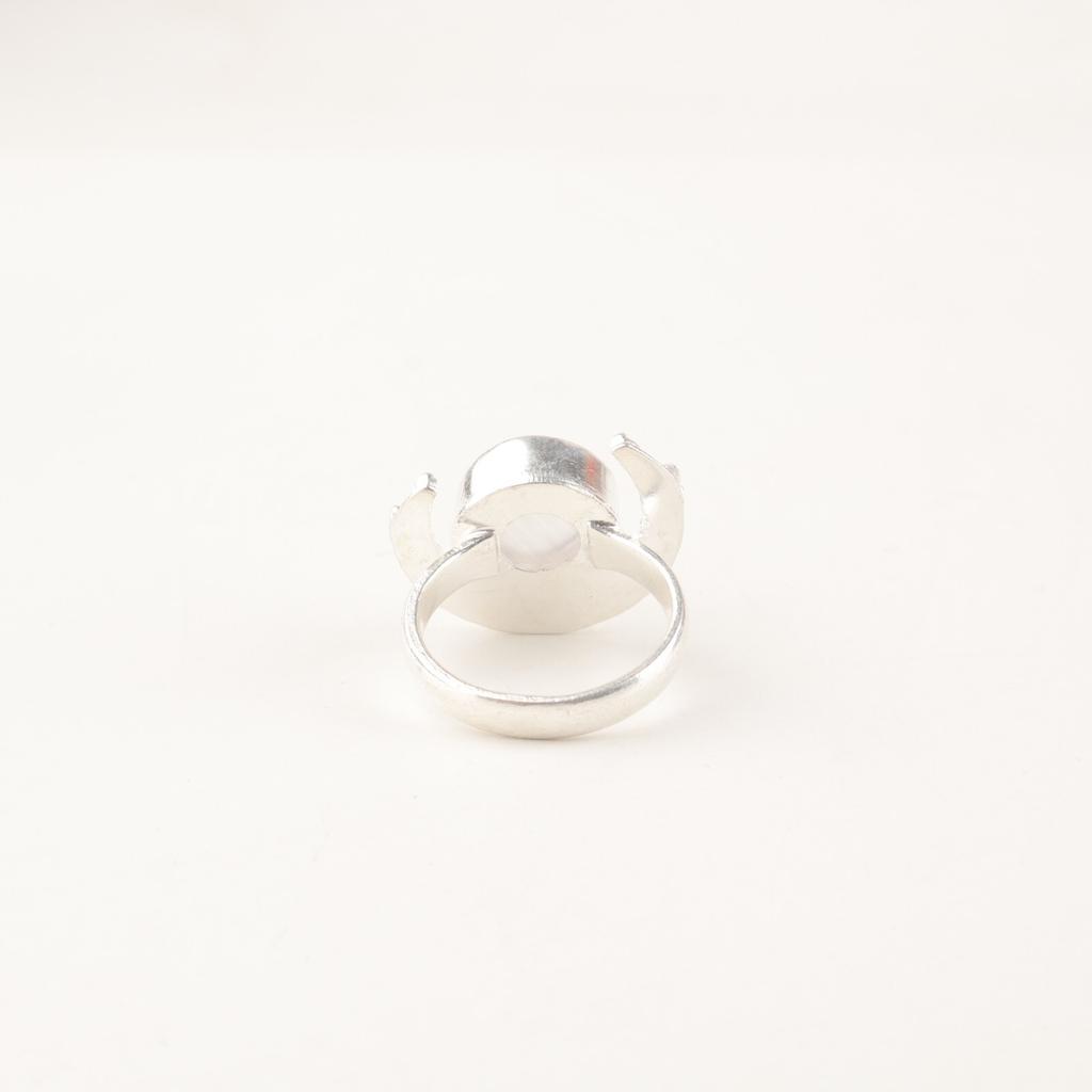 Selenite Gemstone 925 Sterling Silver Handmade Jewelry April Birthstone Ring RR-48-36