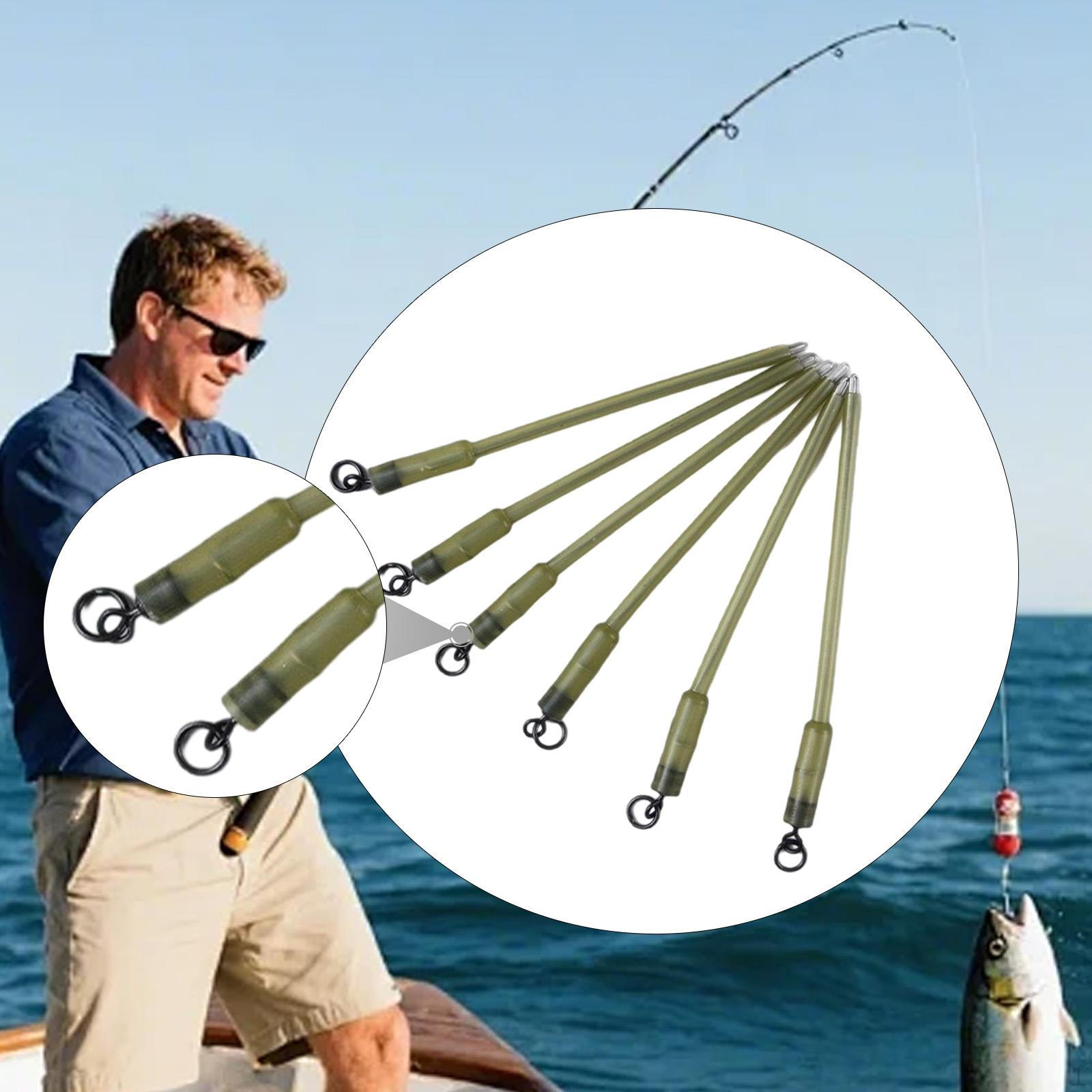 5 штук Коннекторы для кормушки, Карповые аксессуары, Лидер-поводок Высокопрочные рыболовные вертлюги 60mm