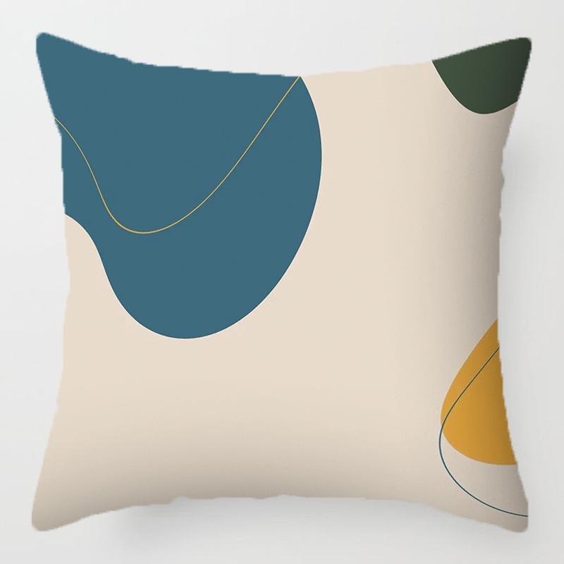 Simple Patterns Of Line Portraits Throw Pillow Cover With Short Plush Print For Living Room Sofa Decoration Cushion Cover