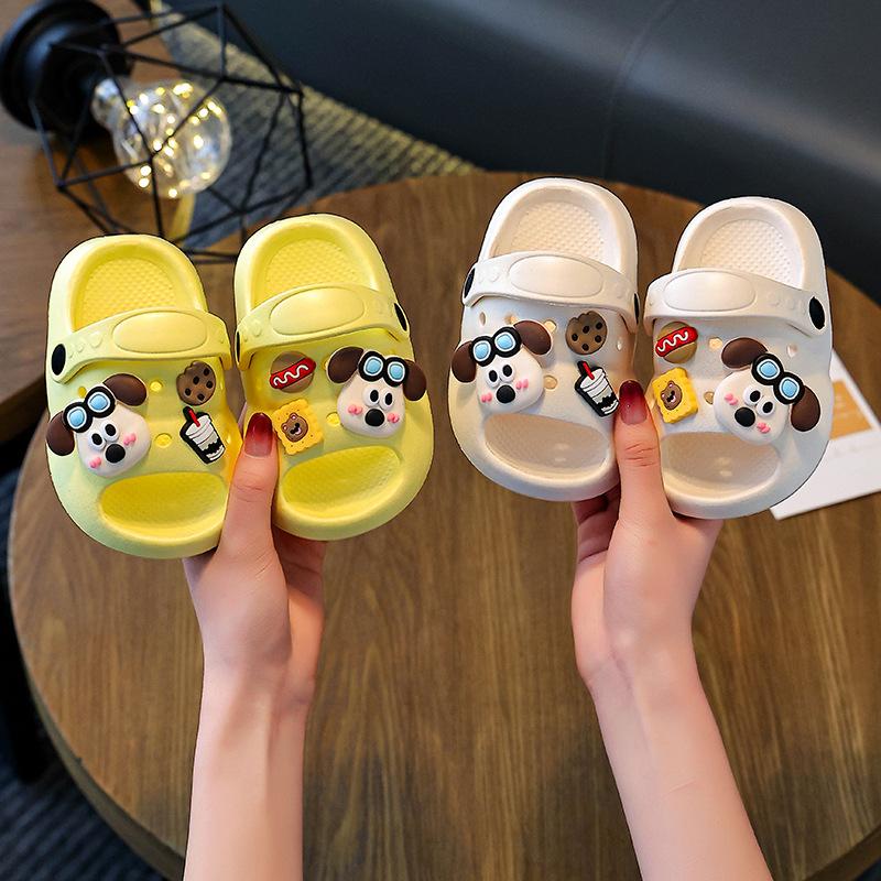 EVA Women's Summer Cartoon Cute Non-slip Indoor Bathing Thick-soled Slippers, Baby Sandals