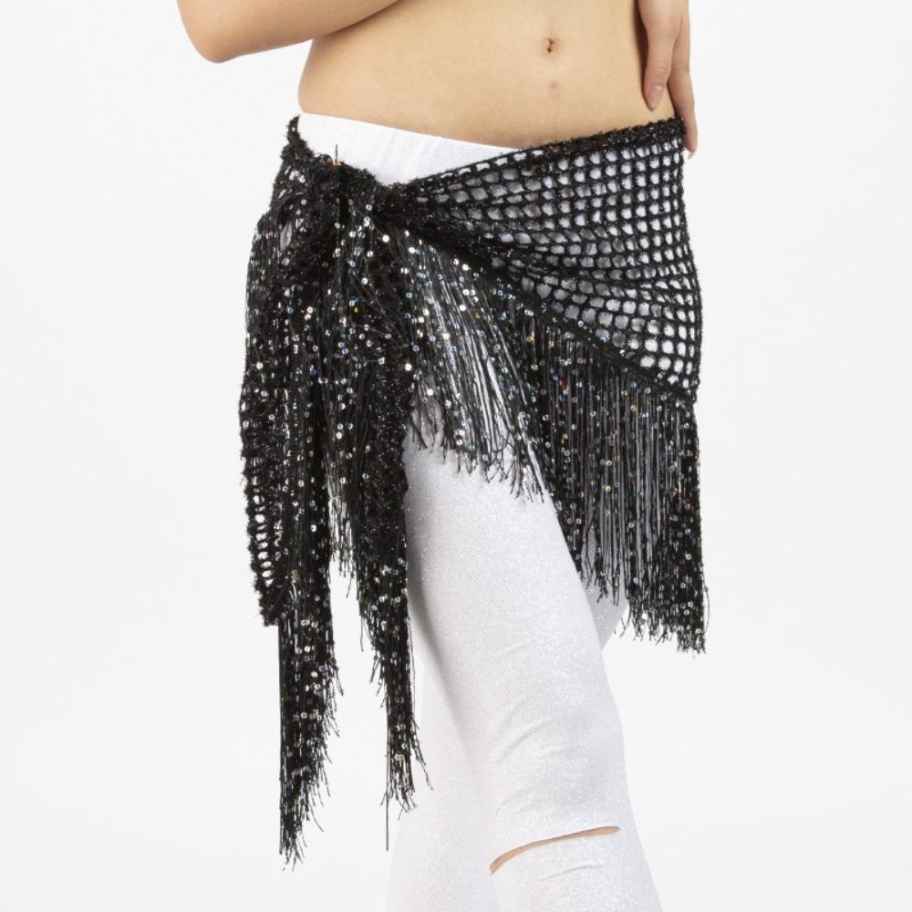 Sequins Belly Dance Belt Tassel Jazz Dancer Accessories Ethnic Belly Dance Hip Scarf Girl