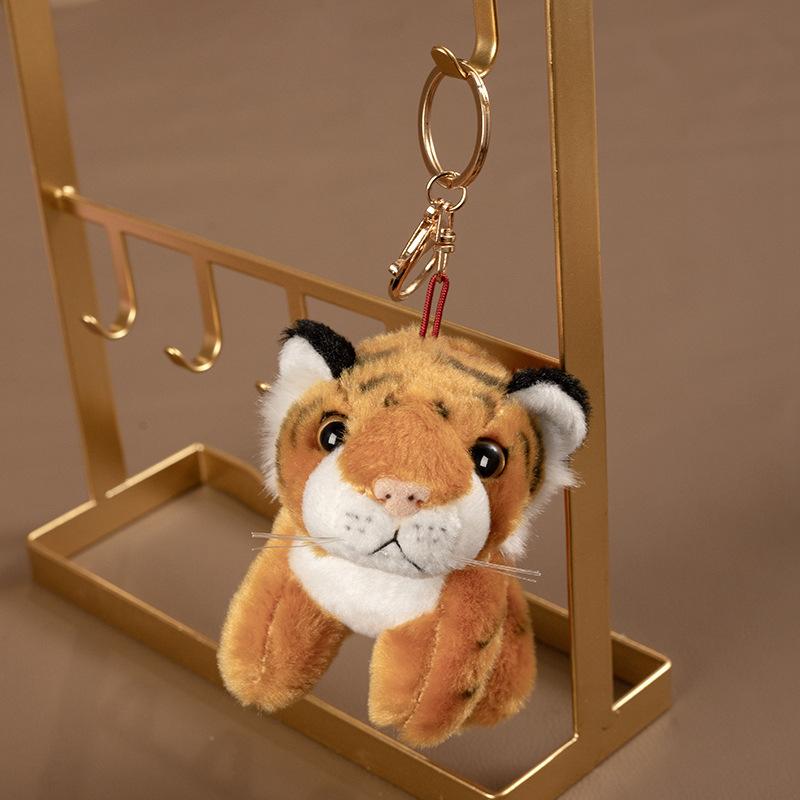 Cute Animal Little Tiger Panda Doll Plush Toy Rabbit Lion Doll Girl Bag Keychain Pendant