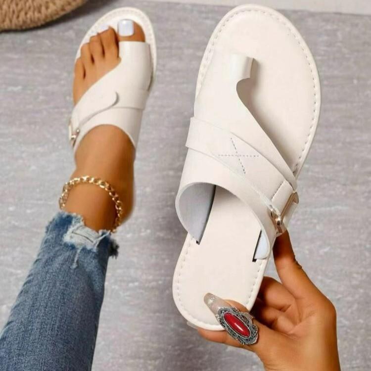 Summer Women's Shoes Sandals Versatile Set Toe Fashion Flat Heel Casual Women's Cool Slippers