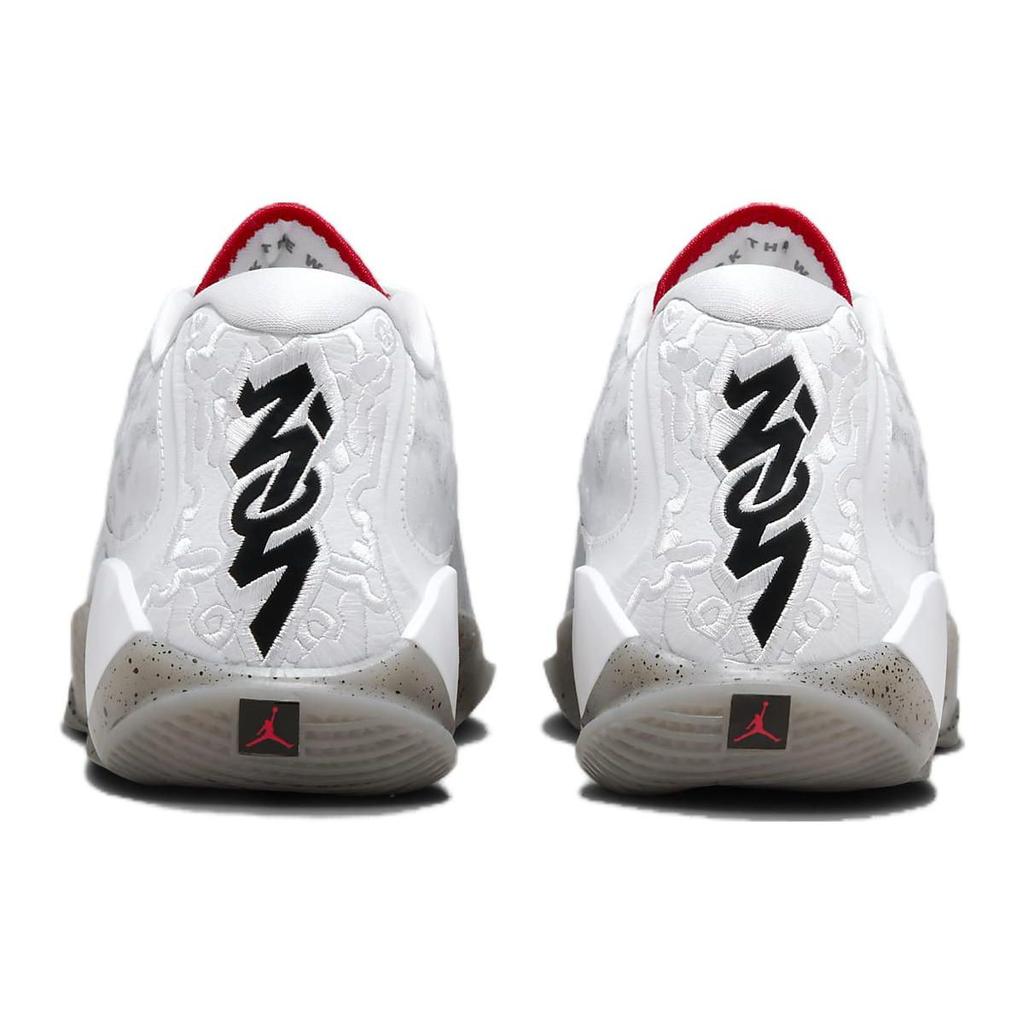 Air Jordan Zion 3 Fresh Paint Men Sneakers White University-Red Cement-Grey DR0675-106