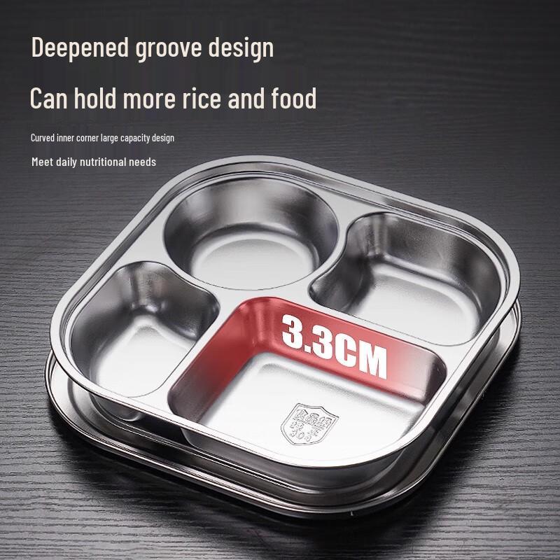Adult 304 Stainless Steel Divided Meal Set