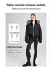 Women's Faux Fur Hooded Down Jacket - 2025 Winter Short Puffer Coat