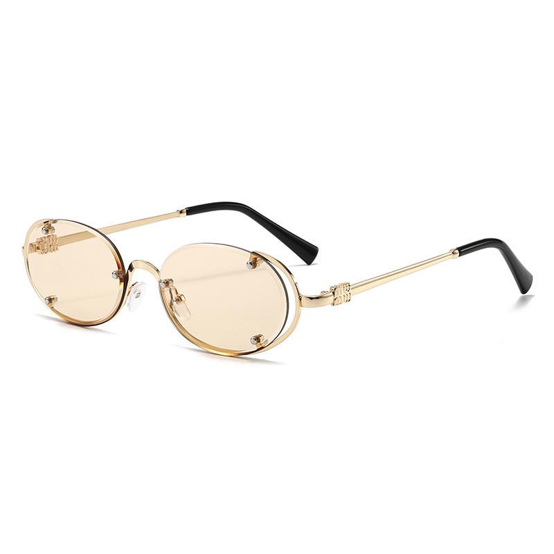 Summer Elliptical Sunglasses For Women With Uv400 Protection Pc Frame Stylish Outdoor Fashion