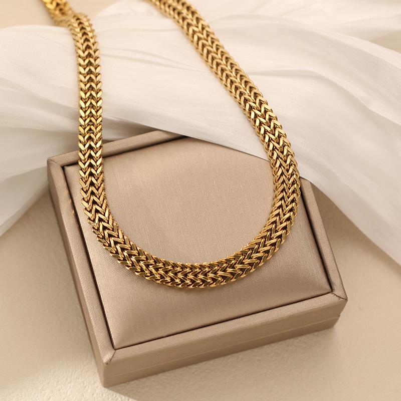 18K Gold Plated Heavy Duty Stainless Steel Chain Necklace – Hip Hop Punk Streetwear Accessory