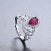 Lindon Classic Copper Alloy Zircon Ring Ladies Jewelry Wedding Promise Party Gift