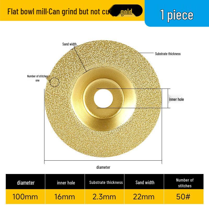 Diamond Brazed Marble and Tile Grinding Disc for Angle Grinders