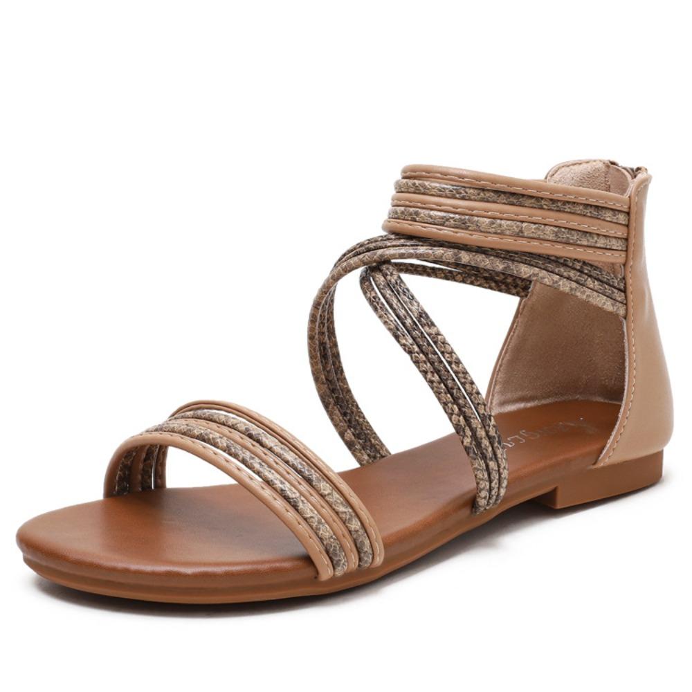 2026 New Women Roman Sandals, Boho Fairy Style Versatile Flat Beach Seaside Casual Shoes