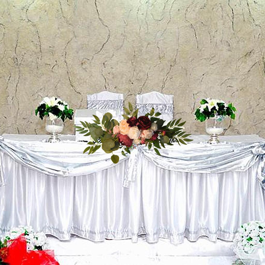 Artificial Flower Swag Set Large and Small Artificial Rose Peony Flowers for Wedding Arch Welcome Sign