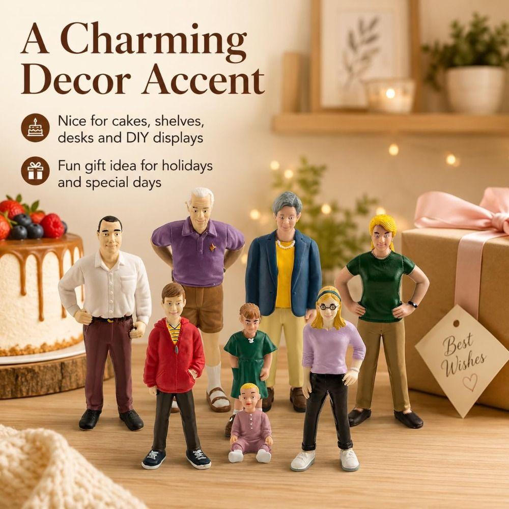 Pretend Play Miniature People Model Hand Painted People Action Figure  Collectible