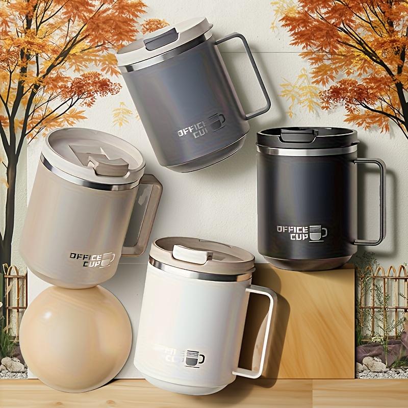 480ML Stainless Steel Thermal Mug Double Wall Insulated Coffee Mug With Handle Keeps Cold and HeatLeak-proof Drinking Cup