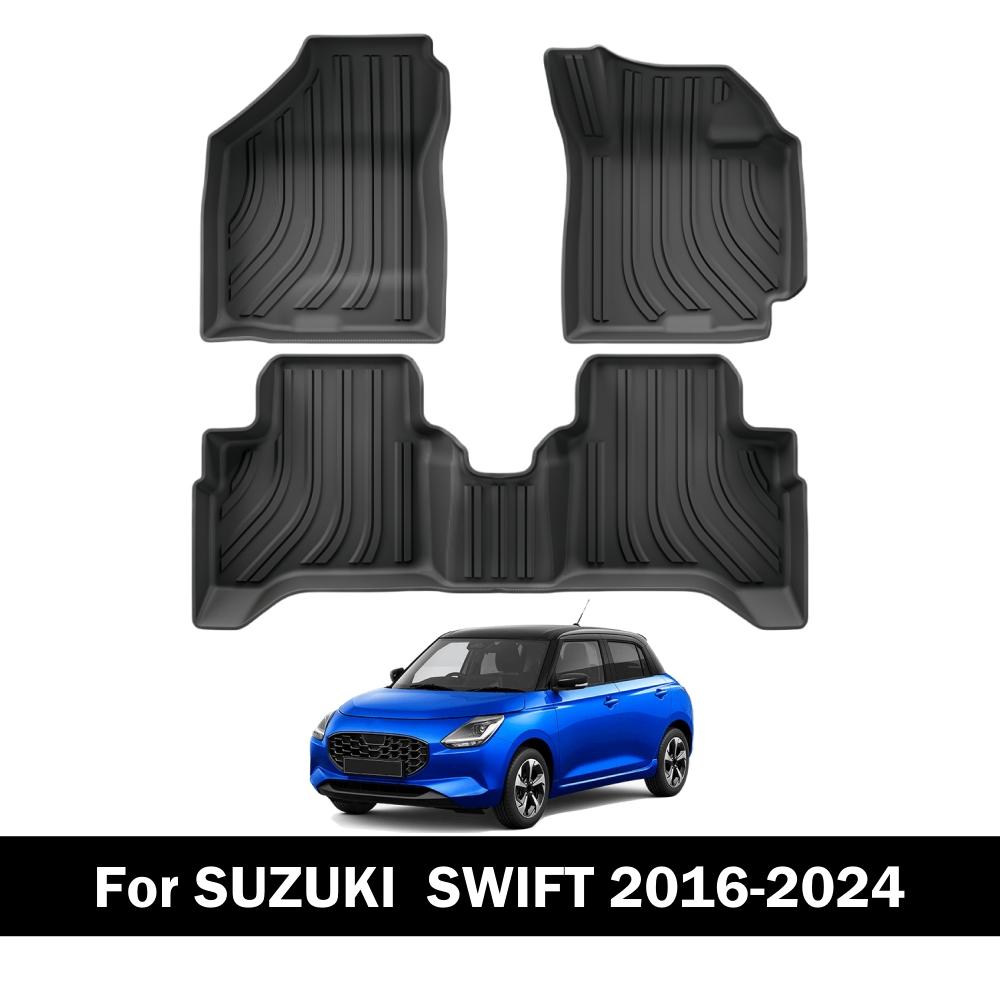 For Suzuki SWIFT 2016-2025 Car Floor Mats Cargo Liner Trunk Pad TPE 3D Foot Mats Set All Weather Waterproof Right Hand Drive