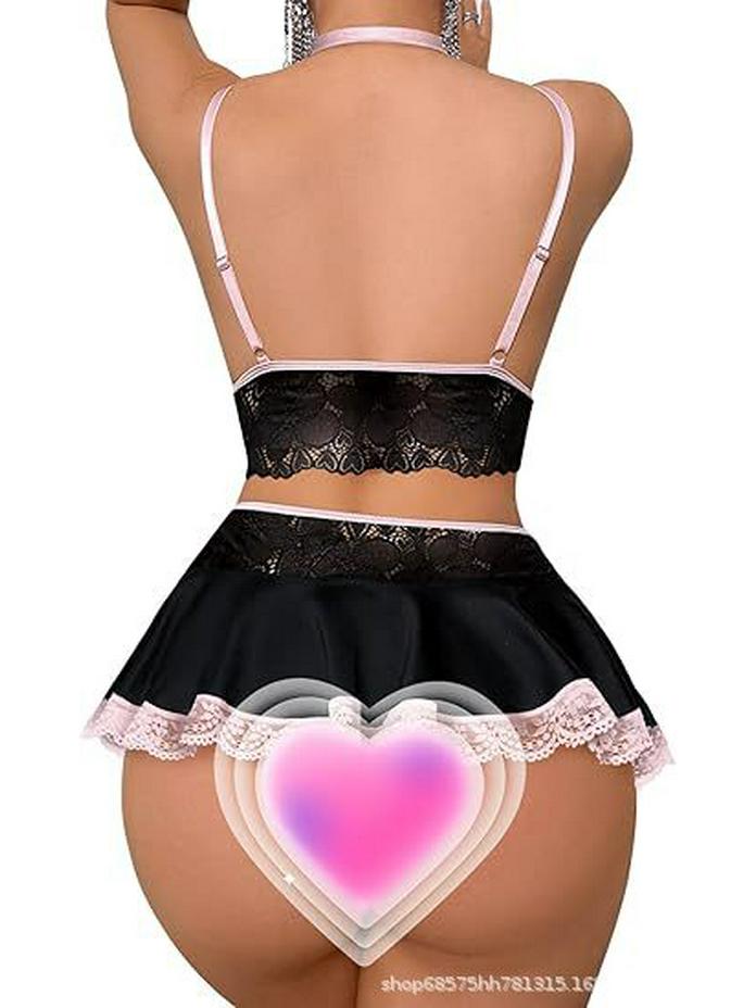 European & American Sexy Lace Nightclub Lingerie Set