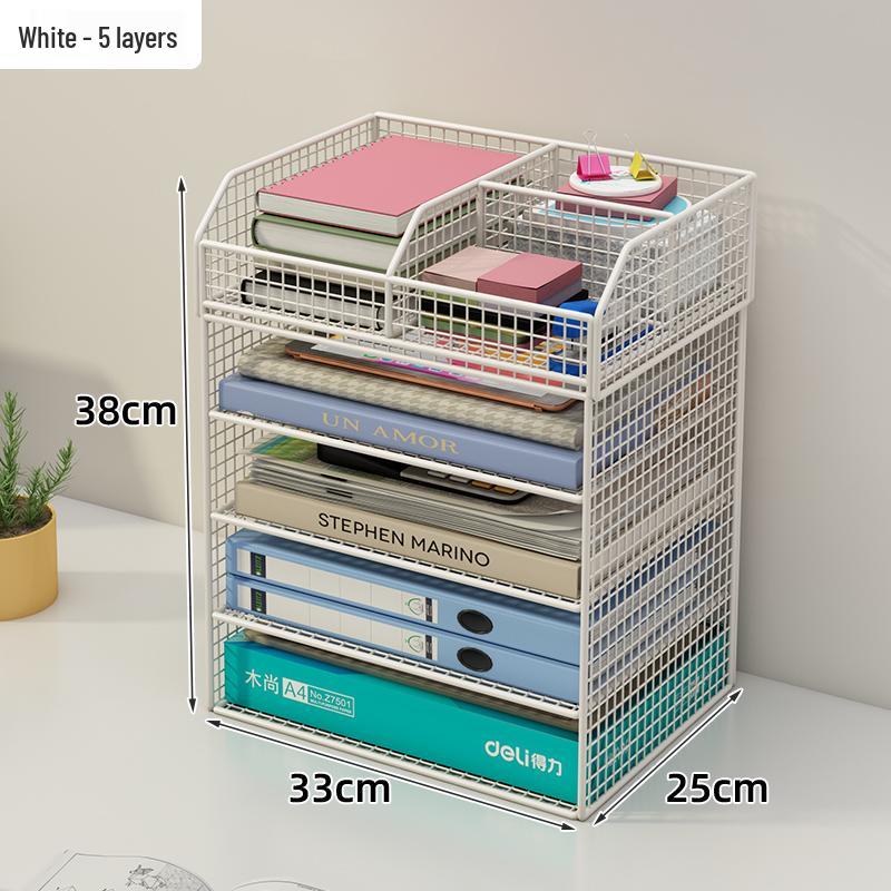 Multi-layer Desktop File & Bookshelf Organizer
