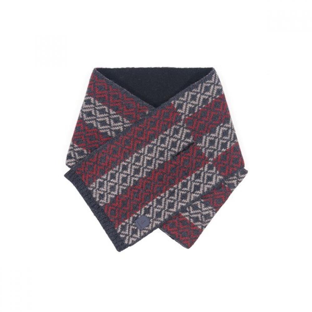 Vanbrough Cashmere 100 Geometry Pattern Petit Scarf  Bpftm1004 Rd Single option