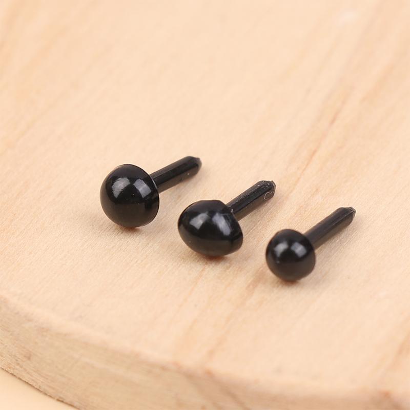 100Pcs Plastic Mini Black Eyes Nose For Plush Animals Doll Accessories Diy Stuffed Teddy Dog Toy Decor Parts