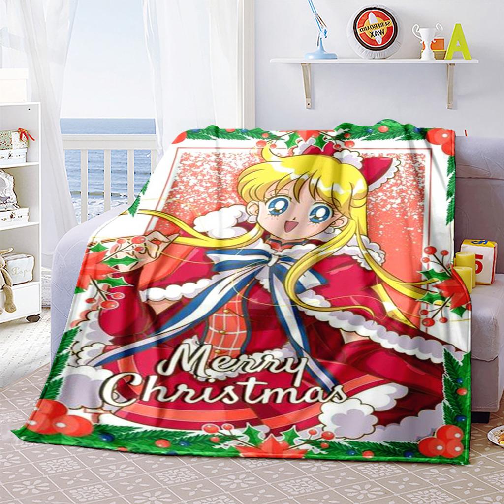 Japanese anime cute cartoon theme Sailor Moon Tsukino Usagi blanket suitable for home beds, sofa covers, office nap, outdoor warm blankets O10