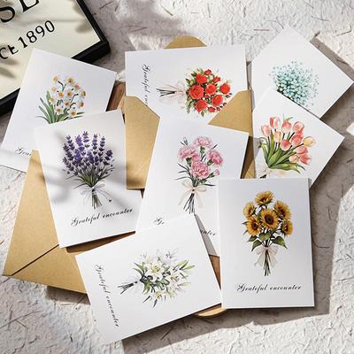 Luxuriöse Grußkarte für Muttertag, Valentinstag, Weihnachten, Geburtstag - Florales Design mit Umschlag und Hochwertigem Gefühl