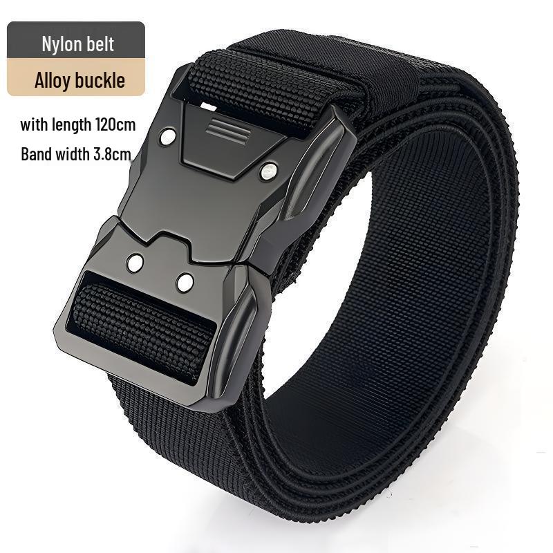 Men's Adjustable Leather Tactical Belt: Elastic, Versatile, Casual, Outdoor Training, Workwear
