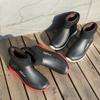 Fashion Rain Shoes Men's Low Tube Non-slip Fishing Rain Boots Waterproof Shoes Fleece Warm Kitchen Rubber Shoes Car Wash Overshoes